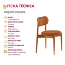 Ver imagem 6 de Conjunto 2 Cadeiras de Jantar Ballare Soft Moderna Mobília Star Caramelo / Imbuia Nat.