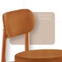 Ver imagem 4 de Conjunto 2 Cadeiras de Jantar Ballare Soft Moderna Mobília Star Caramelo / Imbuia Nat.