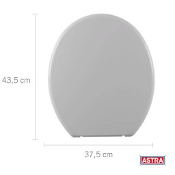 ASSENTO SANITARIO ASTRA OVAL TAMPA PRIVADA UNIVERSAL - 3