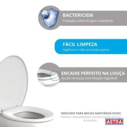 ASSENTO SANITARIO ASTRA OVAL TAMPA PRIVADA UNIVERSAL - 6
