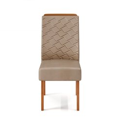 Conjunto Kit 2 Cadeiras de Jantar Dj Móveis Lidia Freijó Veludo Kraft - 2