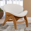 Ver imagem 2 de Poltrona Decorativa Orgânica Sala Living Kadosh L02 Bouclê Cru- Lyam Decor