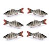 10 Iscas Artificiais Lambari Action Articulado 6 Segmentos - 10cm 18gr - 5