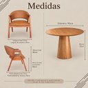 Ver imagem 4 de Mesa Cone Tampo 90cm Redondo & 4 Cadeiras Lithi Durango com Braços Design Elegante
