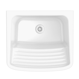 Tanque Simples Louça Branca 31L 82x54,5x48,5cm Celite - 4