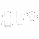 Ver imagem 3 de Tanque Simples Louça Branca 31L 82x54,5x48,5cm Celite