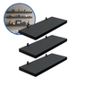 Kit 3 Prateleira Preta 25X10 + Suporte Flutuante Mdf  Organizadora Decoração Cozinha Banheiro Sala - 2