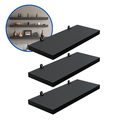 Ver imagem 2 de Kit 3 Prateleira Preta 25X10 + Suporte Flutuante Mdf Organizadora Decoração Cozinha Banheiro Sala