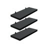 Kit 3 Prateleira Preta 25X10 + Suporte Flutuante Mdf  Organizadora Decoração Cozinha Banheiro Sala - 1