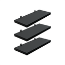 Ver imagem 1 de Kit 3 Prateleira Preta 25X10 + Suporte Flutuante Mdf Organizadora Decoração Cozinha Banheiro Sala