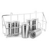 Porta Condimentos Temperos Inox 6 Potes Organizador - 3