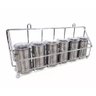 Porta Condimentos Temperos Inox 6 Potes Organizador - 1