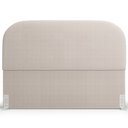 Ver imagem 7 de Cabeceira Cama Box King 195cm Lanna com Puff Recamier Doha W01 Bouclê Creme - Lyam Decor