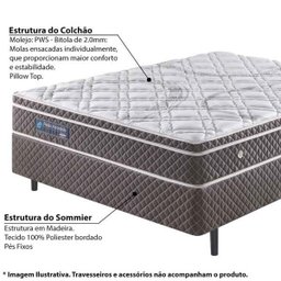 Colchão Queen Ecoflex Molas Ensacadas Relax Adorabile Marrom 158x198x26 - 2