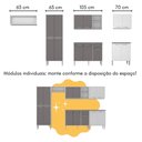 Ver imagem 5 de Armário de Cozinha Modulado com Bancada Americana Xangai Multimóveis Mp2206 Branco/lacca Fumê