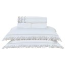 Ver imagem 1 de Jogo de Lençol Queen 4 Peças 100% Algodão Percal 200 Fios Yara