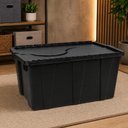Ver imagem 2 de Caixa Organizadora 56 Litros Plastica Grande Multiuso Roupas Brinquedos Armario Closet Lavanderia