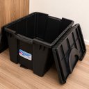 Ver imagem 5 de Caixa Organizadora 56 Litros Plastica Grande Multiuso Roupas Brinquedos Armario Closet Lavanderia