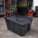 Ver imagem 7 de Caixa Organizadora 56 Litros Plastica Grande Multiuso Roupas Brinquedos Armario Closet Lavanderia