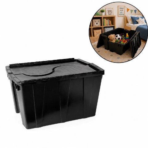Caixa Organizadora 56 Litros Plastica Grande Multiuso Roupas Brinquedos Armario Closet Lavanderia