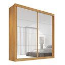 Ver imagem 1 de Guarda-roupa Casal Mali 2 Portas 3 Gavetas 100% Mdf com Espelho 19200 Peroba/off White - Europa Móve