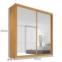 Ver imagem 4 de Guarda-roupa Casal Mali 2 Portas 3 Gavetas 100% Mdf com Espelho 19200 Peroba/off White - Europa Móve