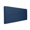 Painel Cabeceira Estofado Decorativo para Cama Casal 1,40cm Azul Marinho Smf Decor - 2