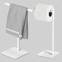 Ver imagem 1 de Porta Papel Higiênico de Chão e Porta Toalha Lavabo Nice:branco
