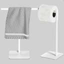 Ver imagem 5 de Porta Papel Higiênico de Chão e Porta Toalha Lavabo Nice:branco