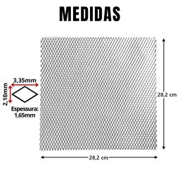 Tela 30x30 Anti Insetos para Ralos em Alumínio Expandido - 3