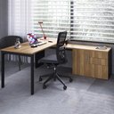 Ver imagem 2 de Mesa Escritorio Office 180x160 Cm 25856 Artesano Nogal Sevilha Preto