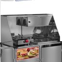 Ver imagem 2 de Carrinho 2 em 1 Cefaz Hot Dog e Lanche Luxo Inox com Rodas Maciças e Guarda Sol L09m/gs