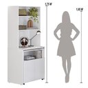 Ver imagem 3 de Armário Bancada de Cozinha 2 Portas com Mesa Retrátil Duo Branco