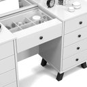 Ver imagem 3 de Penteadeira Camarim Mila Malbec/off White com Banqueta - Móveis Luapa