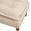 Ver imagem 3 de Poltrona Conforto Amamentação Linho Premium Bege com Mini Puff