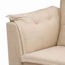 Ver imagem 2 de Poltrona Conforto Amamentação Linho Premium Bege com Mini Puff