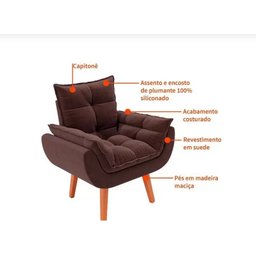 Poltrona Lidi Marrom - 1