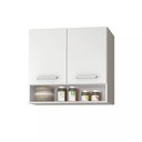 Ver imagem 1 de Armário Aéreo para Cozinha 2 Portas e 1 Nicho Branco Benin