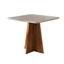Ver imagem 5 de Conjunto de Mesa de Jantar 4 Lugares Tulipa Tampo de Vidro Mel e Bege