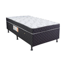 Ver imagem 1 de Box Base Conjugada Espuma Dupla Solteiro King Poliester (110kg - 0.96x2.03x56):preto
