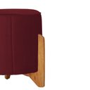 Ver imagem 2 de Puff Jade Pés de Madeira Suede: Bordô