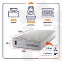 Ver imagem 2 de Colchão c/ Molas Ensacadas New Moon Branco Solteiro 88x188x28