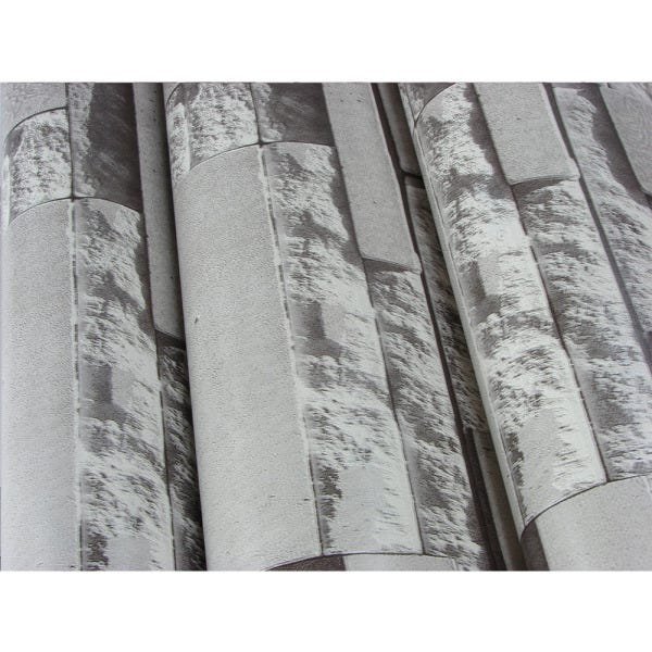 Papel de Parede Lavável - Cinza com cinza escuro - Rolo com 10m x 53cm - LMS-PPD-959011 - 3
