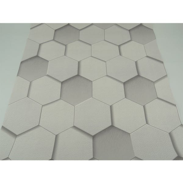 Papel de Parede Lavável - Cinza com detalhes - Rolo com 10m x 53cm - LMS-PPY-8291 - 2