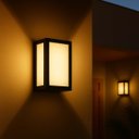 Ver imagem 2 de Arandela Luminária Vitra 3 Vidros Externa Preta + Led A60 12w Br. Quente St2953