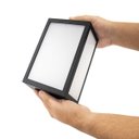 Ver imagem 7 de Arandela Luminária Vitra 3 Vidros Externa Preta + Led A60 12w Br. Quente St2953