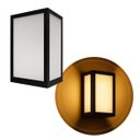 Ver imagem 3 de Arandela Luminária Vitra 3 Vidros Externa Preta + Led A60 12w Br. Quente St2953