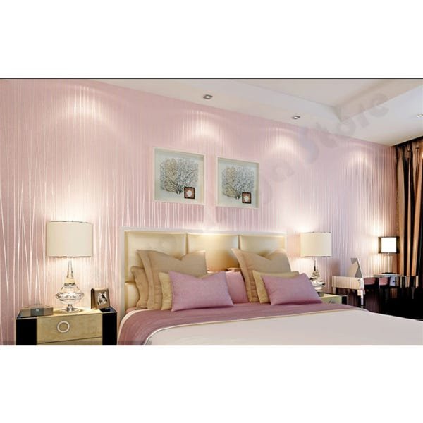 Papel de Parede Lavável - Lindo desenho - Rolo com 10m x 53cm - LMS-PPY-YS05-Rosa (6316) - 1