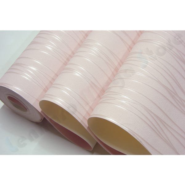 Papel de Parede Lavável - Lindo desenho - Rolo com 10m x 53cm - LMS-PPY-YS05-Rosa (6316) - 5
