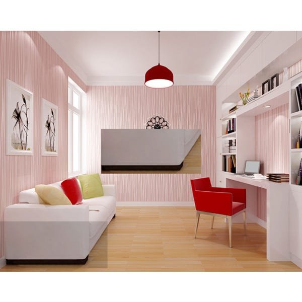Papel de Parede Lavável - Lindo desenho - Rolo com 10m x 53cm - LMS-PPY-YS05-Rosa (6316) - 2